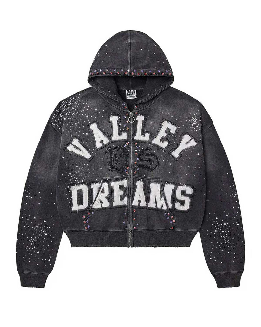 Vale Forever Classico Zip Up Hoodie Black