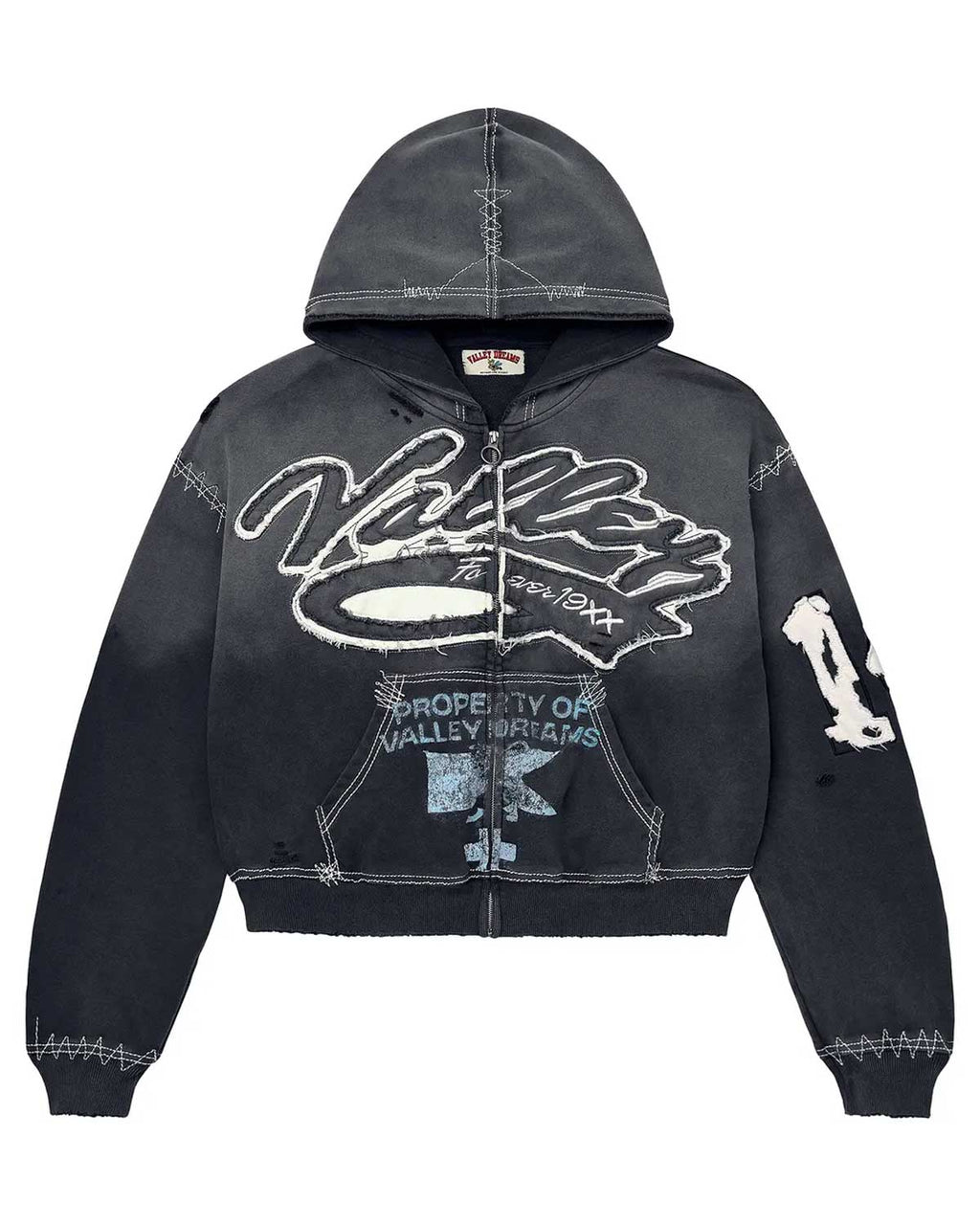 Vale Forever Religion Zip Up Hoodie Black