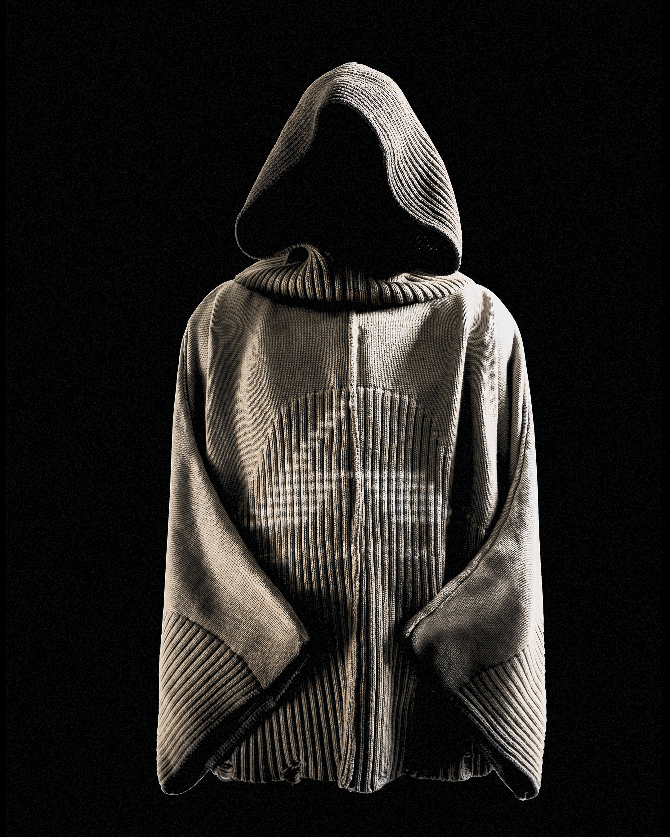 Knit Hoodie - Brown