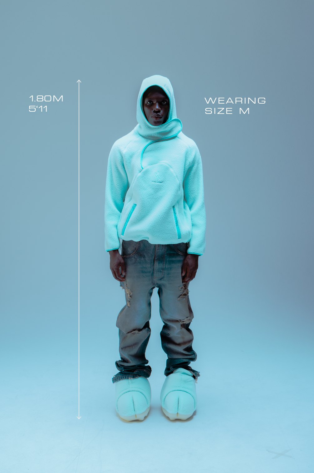 Fleece Hoodie - White